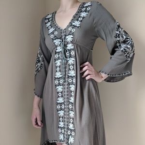 URBAN OUTFITTERS Olive Green Hi Low Dress